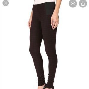 Burgundy plaid leggings